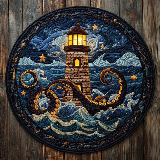 Ocean Lighthouse WN0605048CL Quilted Round Mat