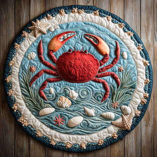 Red Crab CQ2805034CL Quilted Round Mat