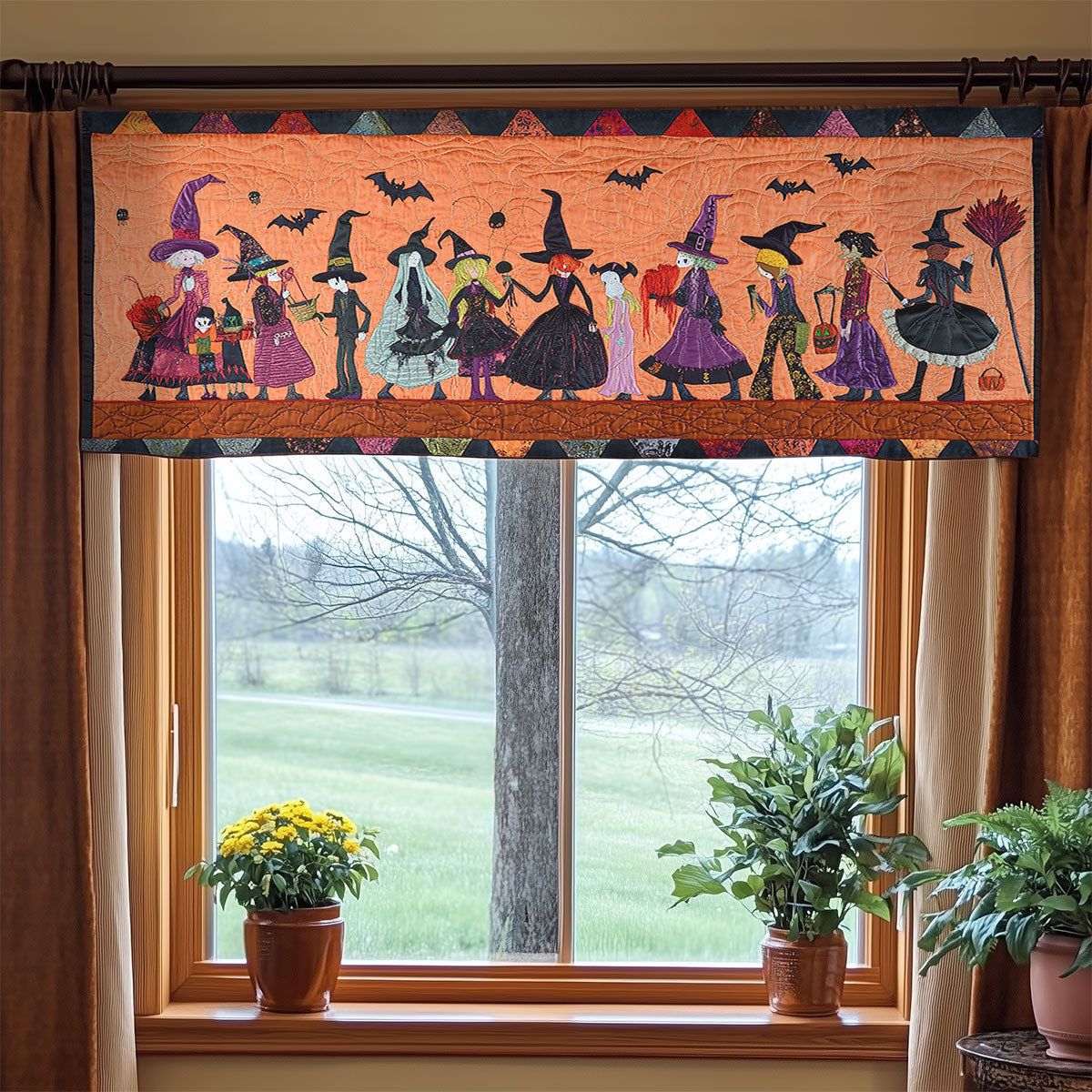 Crimson Witchlight WN0108013CL Quilted Valance