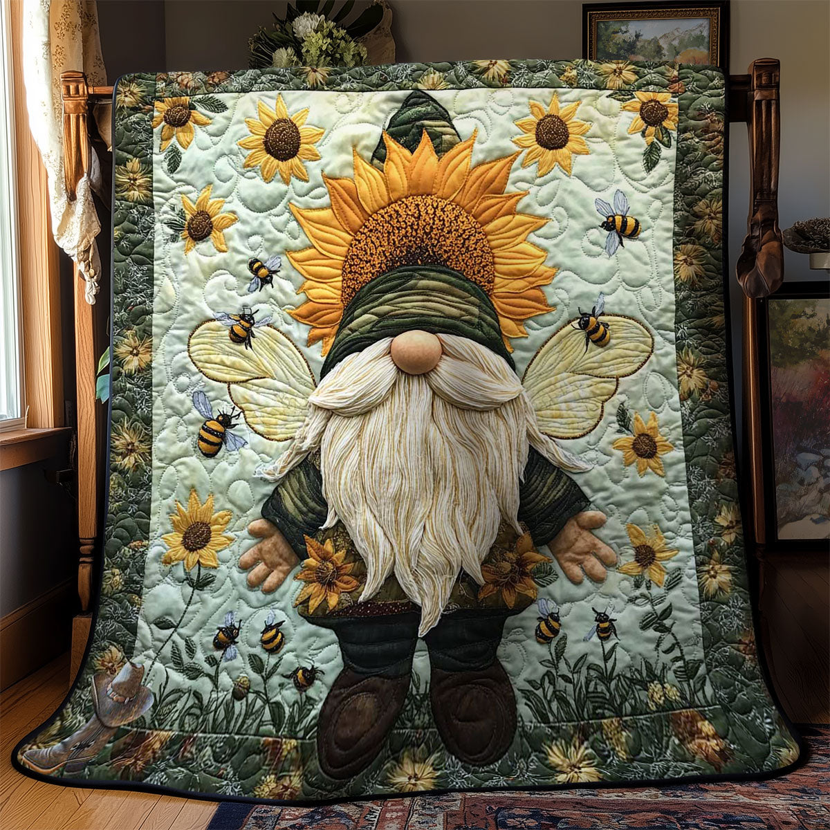 Gnome And Bees WN1411066CL Quilt