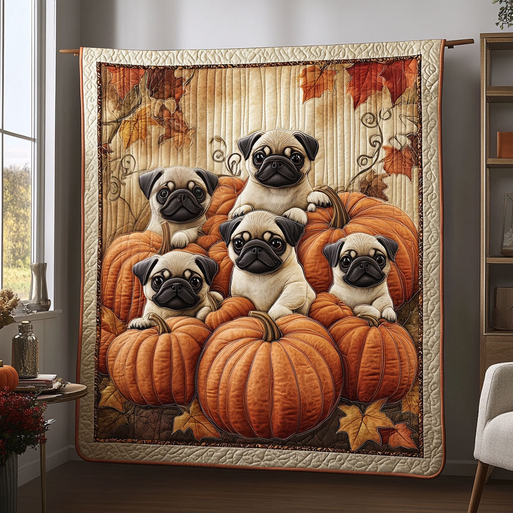 Pumpkin Pug CW2908057CL Quilt