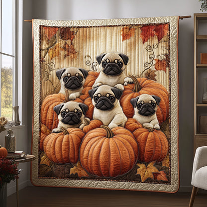 Pumpkin Pug CW2908057CL Quilt