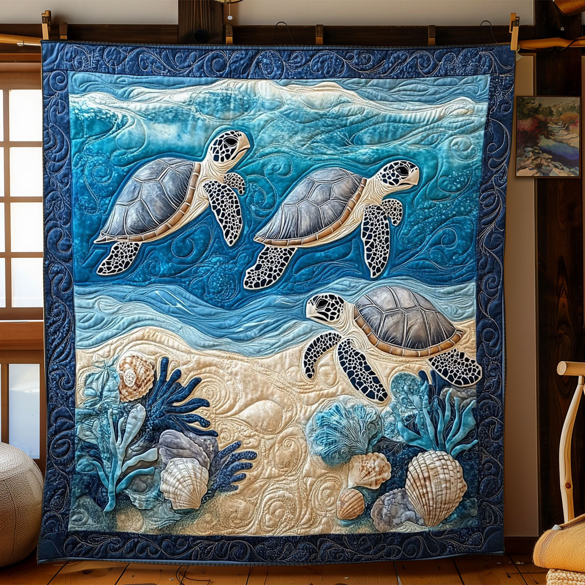 Sea Turtle WJ0301014CL Quilt