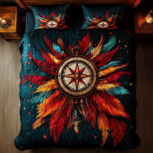 Native Feather Compass WY2101025CL Duvet Cover Set