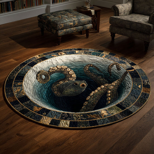Mystic Octopus WN2909039CL Quilted Round Mat