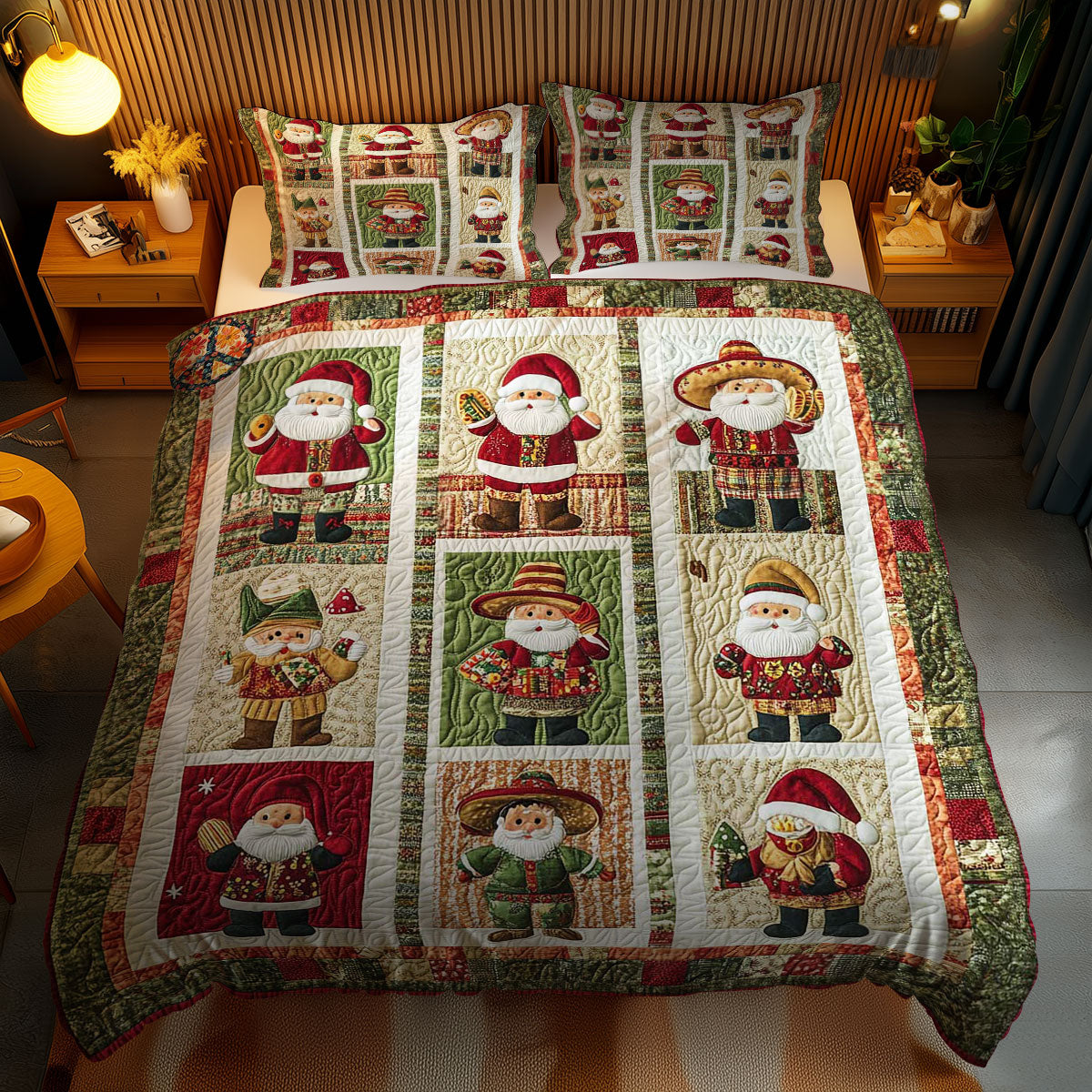 Feliz Navidad Santa WN2311013CL Duvet Cover Set