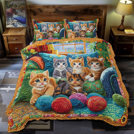 Kitten Playing Yarn WY2712106CL Duvet Cover Set