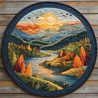 Beautiful Nature CQ2104007CL Quilted Round Mat