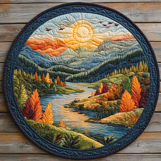 Beautiful Nature CQ2104007CL Quilted Round Mat