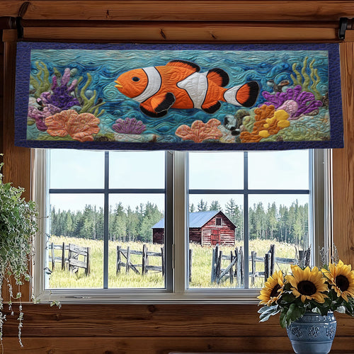Clownfish Swim WY0605028CL Quilted Valance