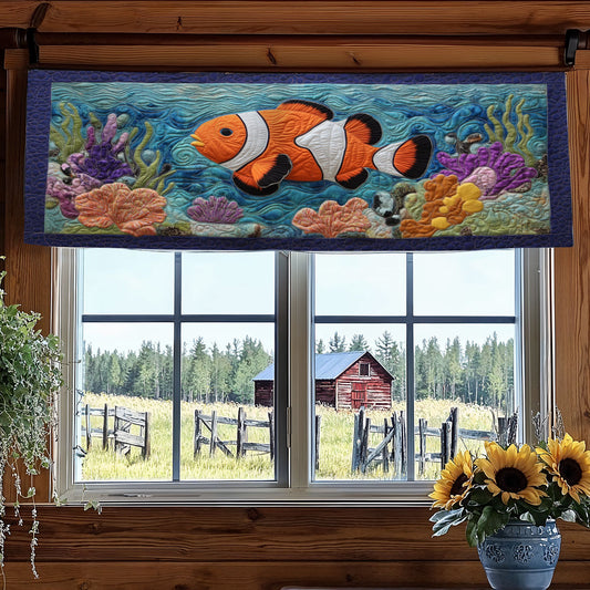 Clownfish Swim WY0605028CL Quilted Valance