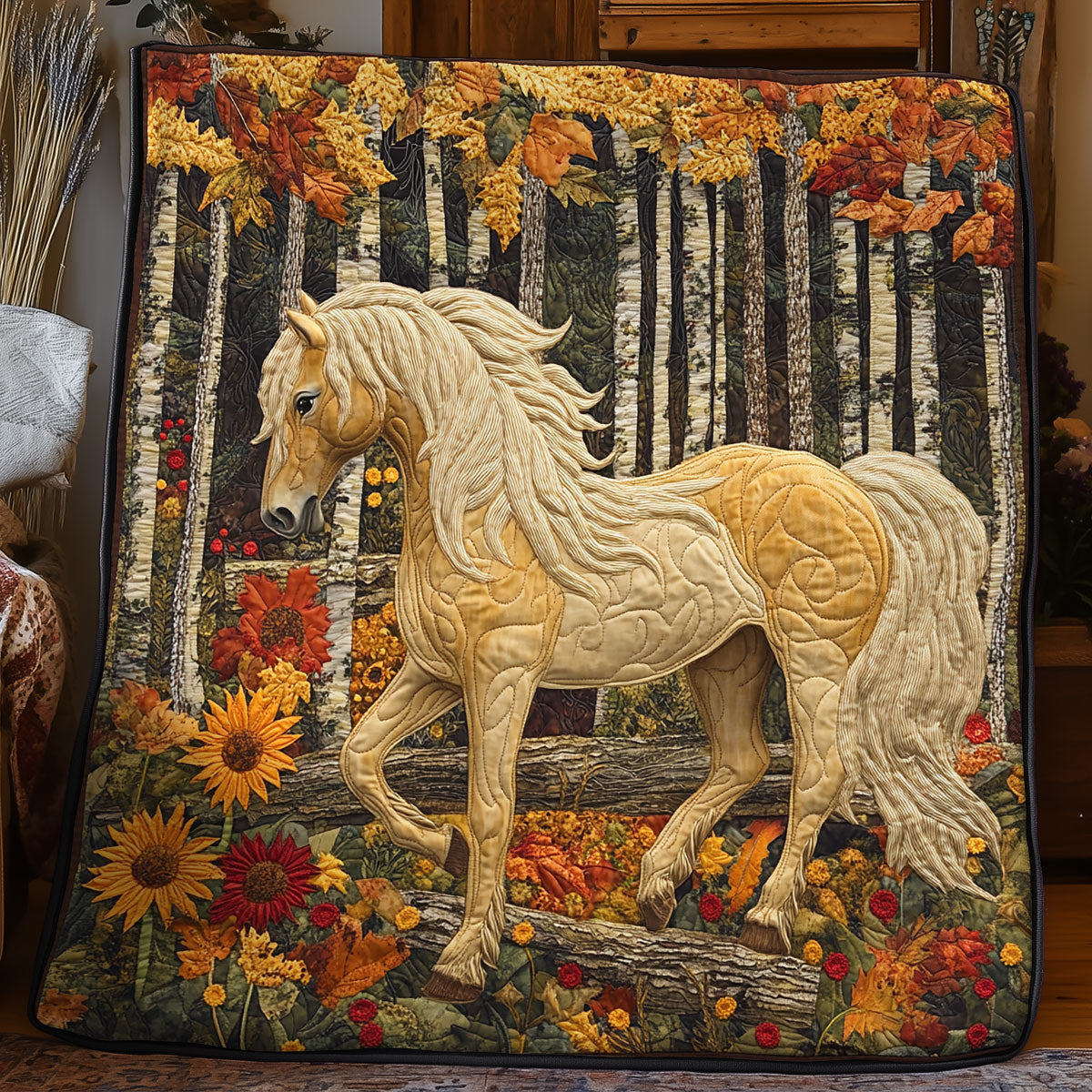Autumn Horse WX1306001CL Quilt