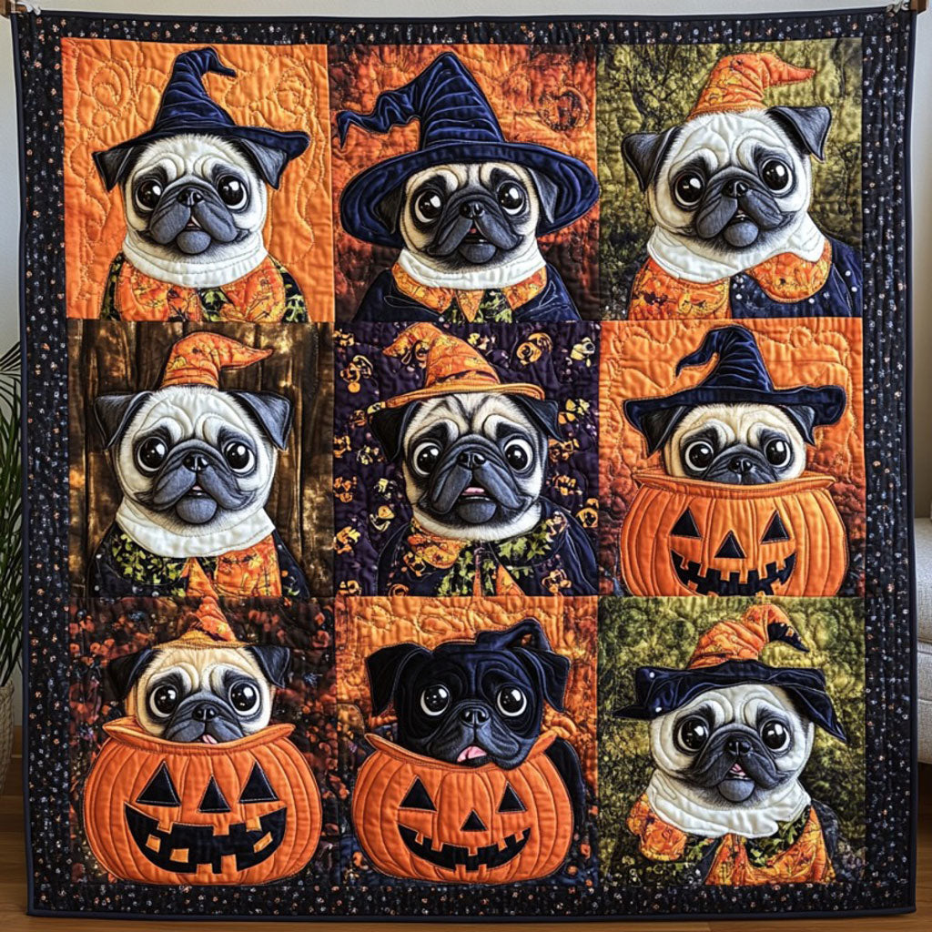 Pug Boo XR1209026CL Quilt