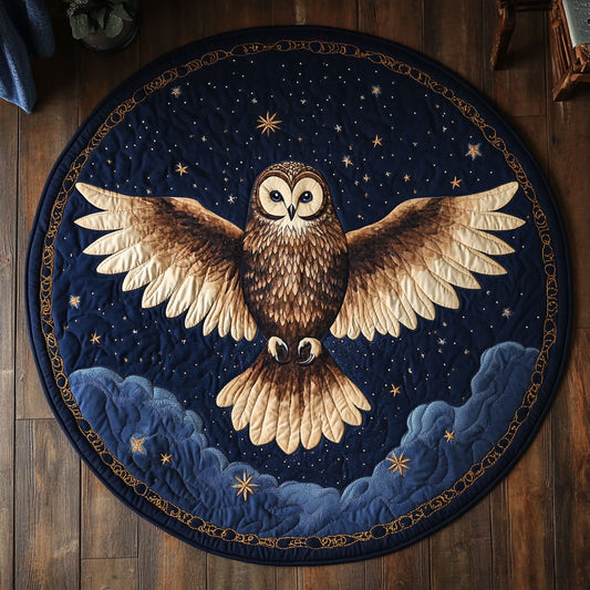 Celestial Owl CW2107005CL Quilted Round Mat