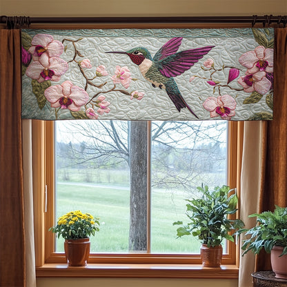 Blush Hummingbird WN1706001CL Quilted Valance