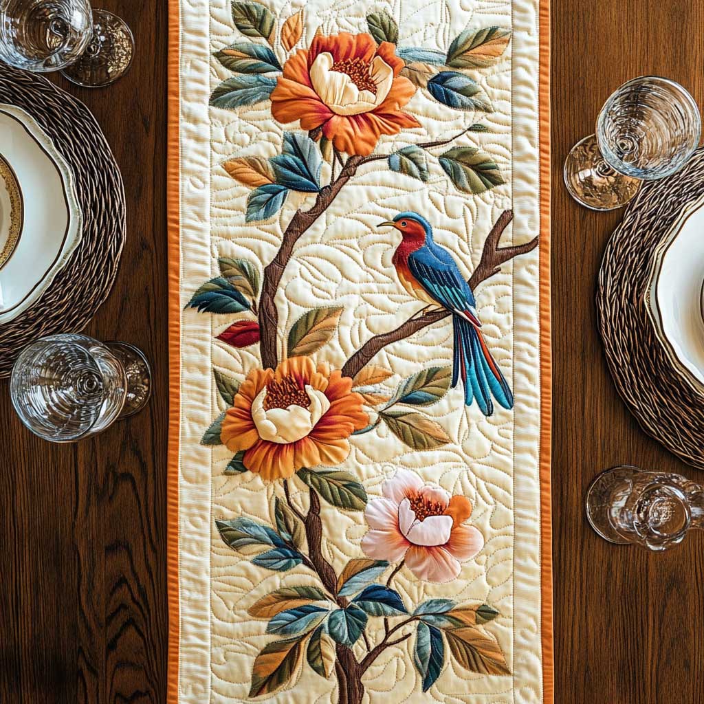 Birdsong CQ2404005CL Quilted Table Runner