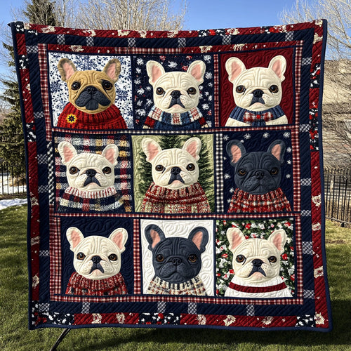 Winter French Bulldog WJ0111021CL Quilt