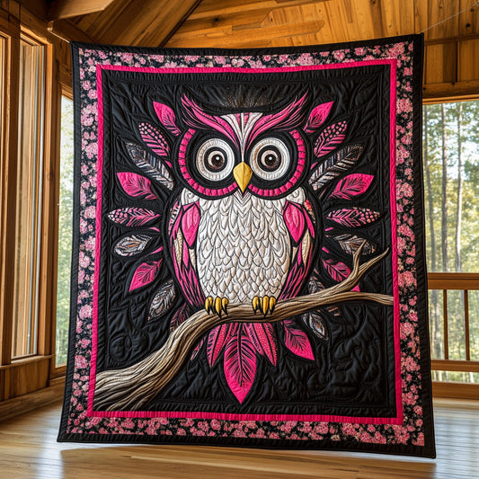 Dreamy Pink Owl CW2709032CL Quilt