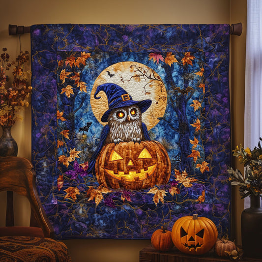 Pumpkin Owl Charm WN0708080CL Quilt