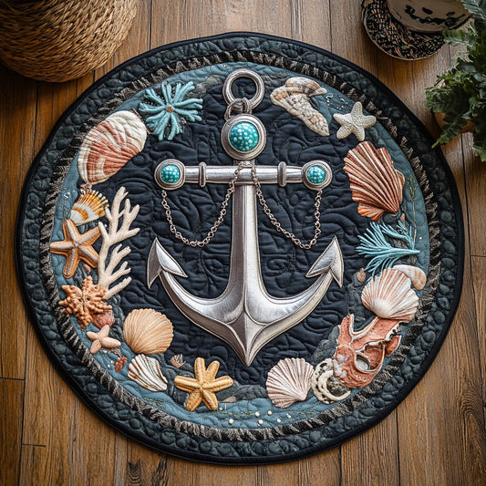Coral Crown WY1106010CL Quilted Round Mat