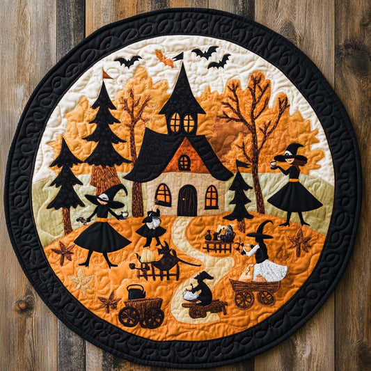 The Witch’s Garden WN0108044CL Quilted Round Mat