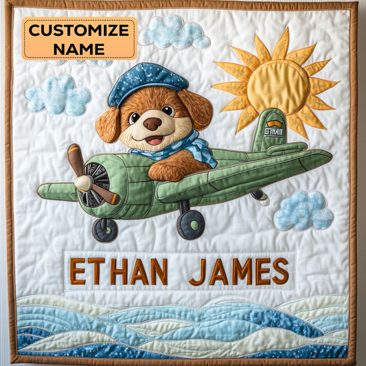 Captain Pup WJ2507004CL Personalized Baby Quilt