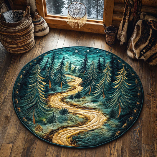 Mystic Forest WY3006124CL Quilted Round Mat