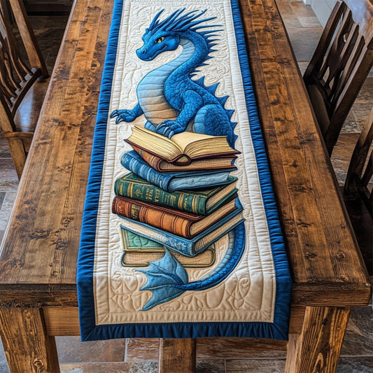 Blue Dragon In Stack WY3004008CL Quilted Table Runner