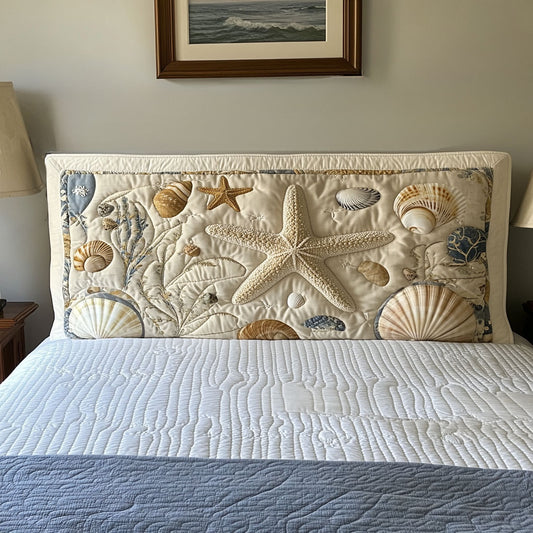 Seashell Dream WN0501052CL Quilted Headboard Slipcover