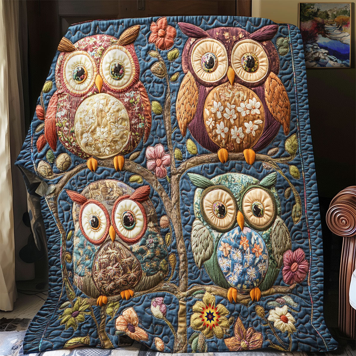 Vintage Owl WJ0912034CL Quilt