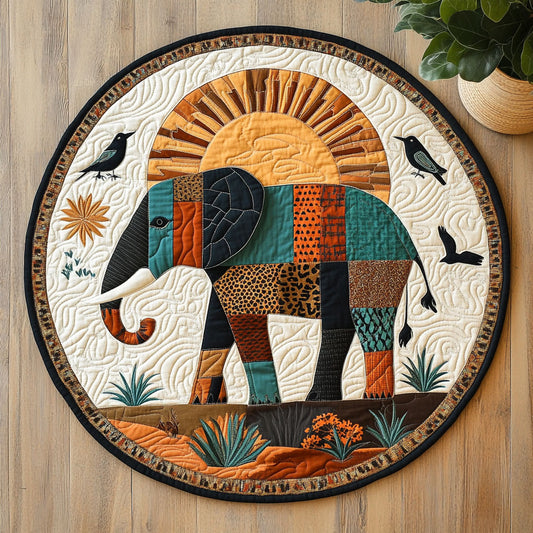 Elephant Spirit CW2605461CL Quilted Round Mat