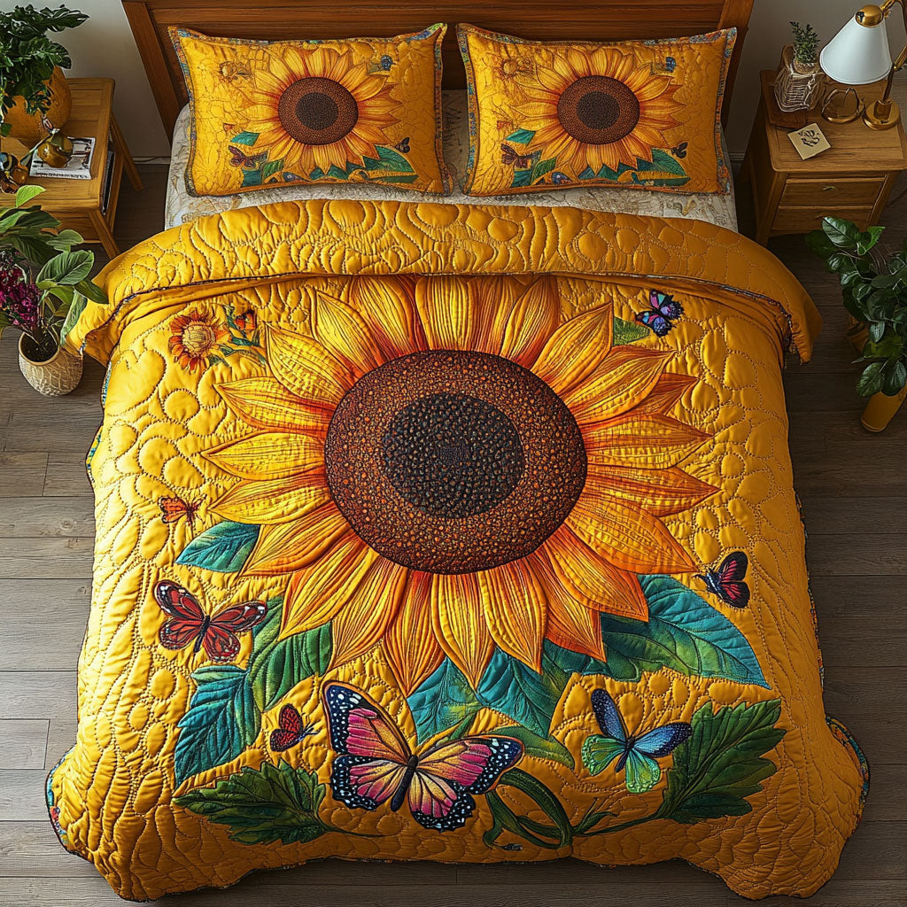 Sunflower And Butterfly WY2202087CL Duvet Cover Set