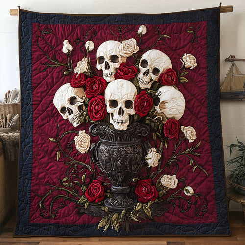 Skull In Bloom WN1404072CL Quilt