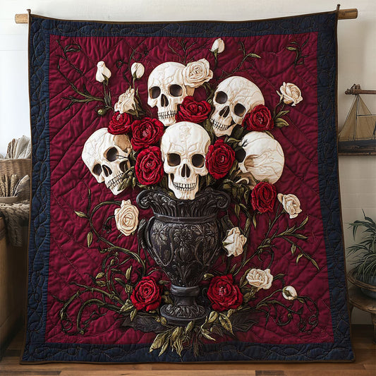 Skull In Bloom WN1404072CL Quilt