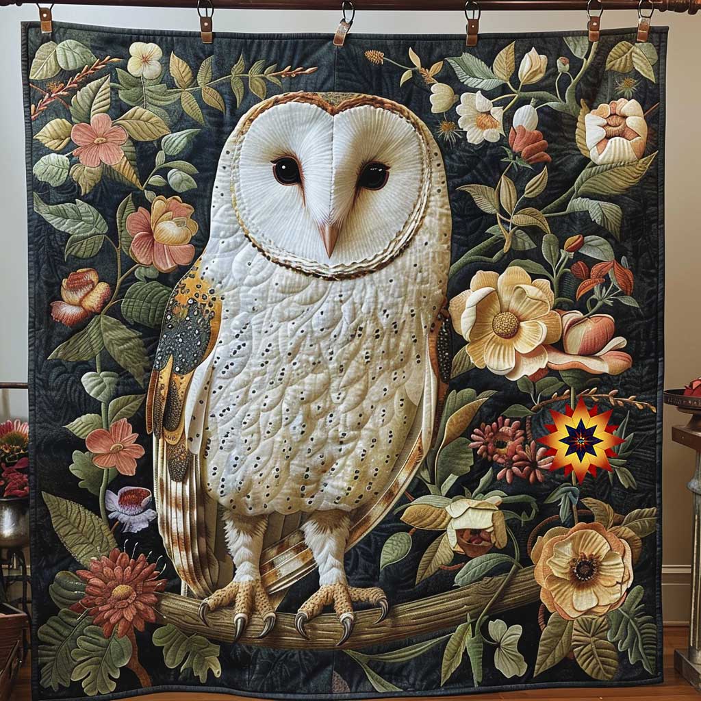 Flower Garden Owl WP1610023CL Quilt