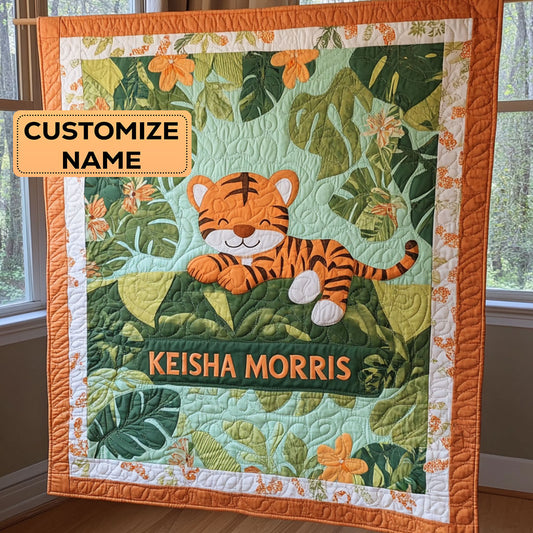 Baby Tiger CP2407042CL Personalized Baby Quilt