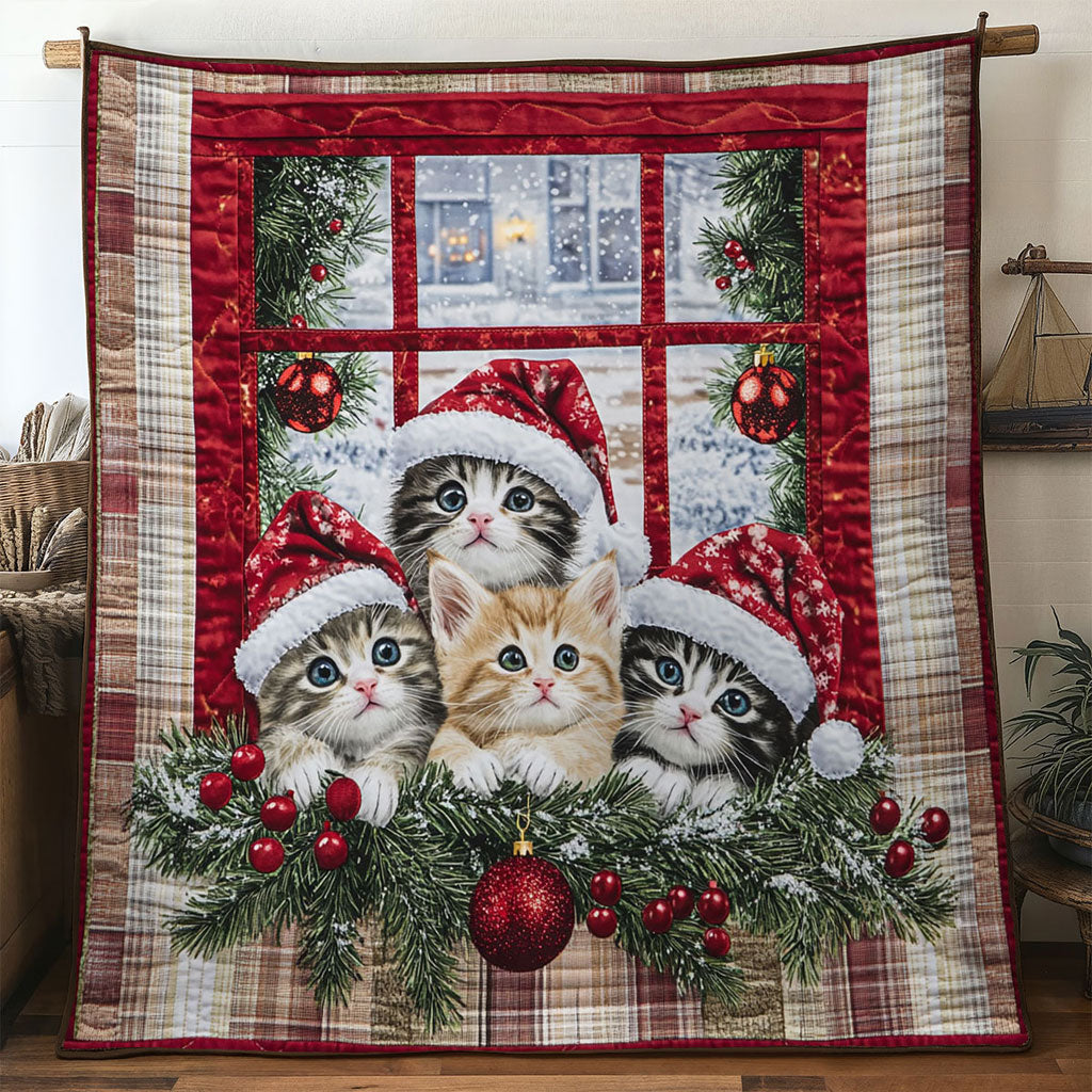 Country Christmas Cat WN1411023CL Quilt