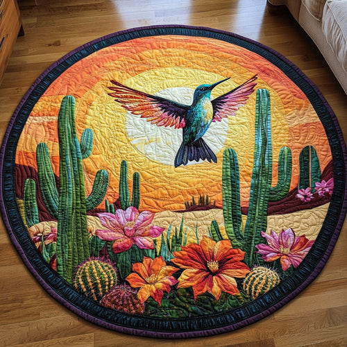 Desert Nectar Hummingbird LT2011009CL Quilted Round Mat