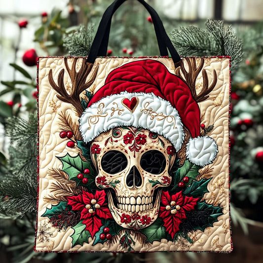 Skull Festive Charm WN0310064CL Quilted Tote Bag