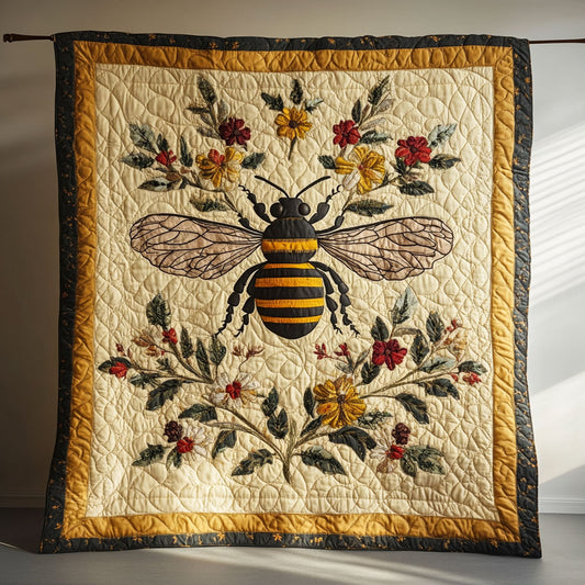Golden Bumble Garden WY1808028CL Quilt