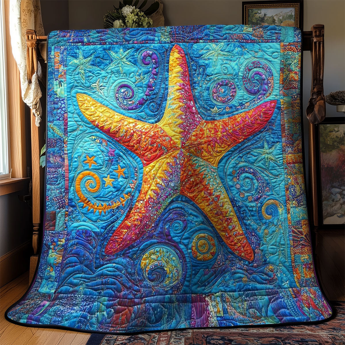 Rainbow Starfish WN2503117CL Quilt