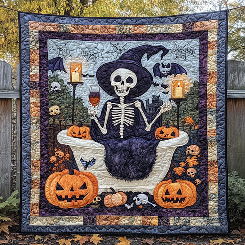 Pumpkin Night Skeleton WN2008092CL Quilt