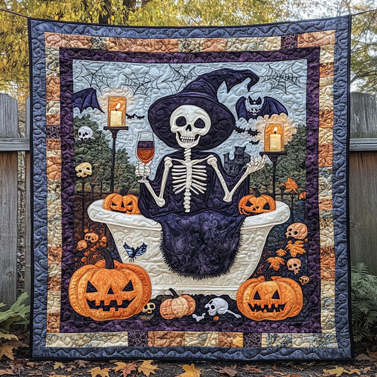 Pumpkin Night Skeleton WN2008092CL Quilt