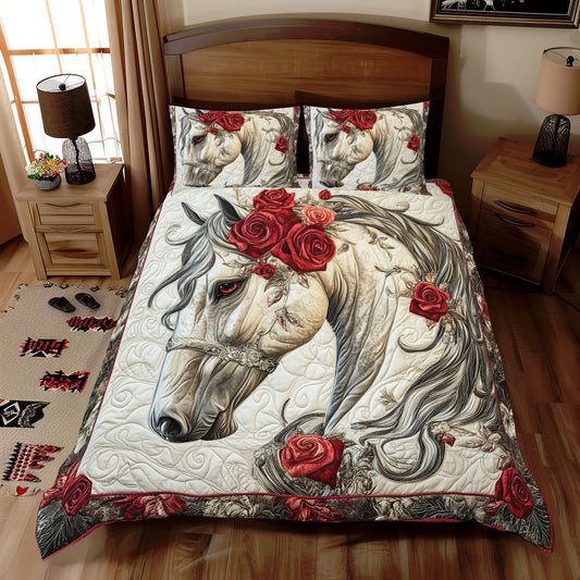 Majestic Horse Rose WX2512091CL Duvet Cover Set