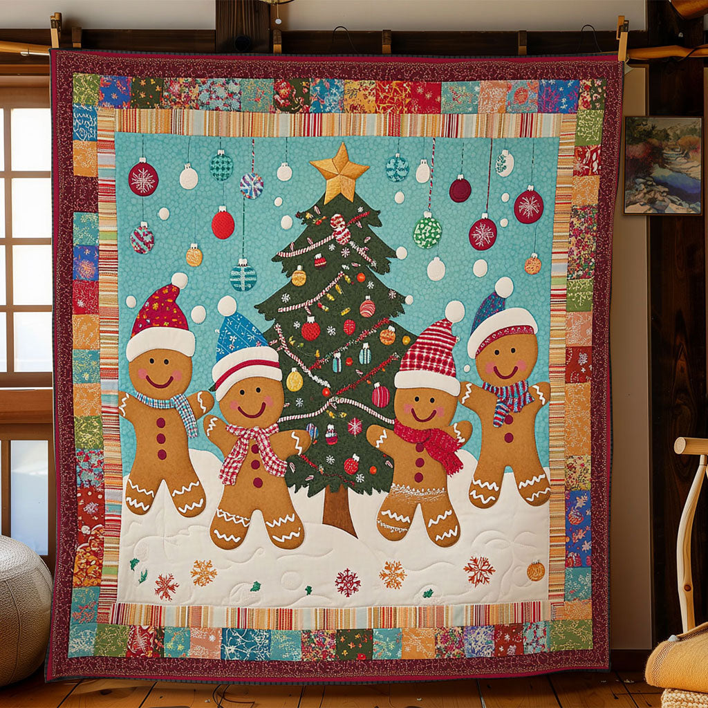 Gingerbread Frosty Friends WN1811014CL Quilt