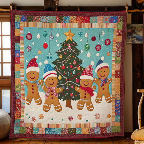 Gingerbread Frosty Friends WN1811014CL Quilt