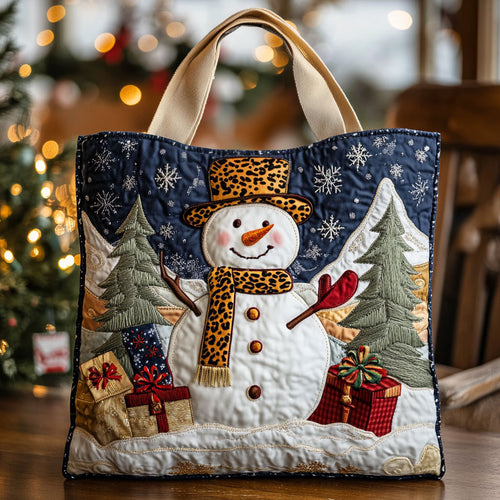 Cozy Snowman CW1411065CL Quilted Tote Bag