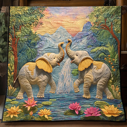 Waterfall Elephant WP2404034CL Quilt