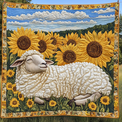 Sheep In The Sunflower Field LT1609011CL Quilt