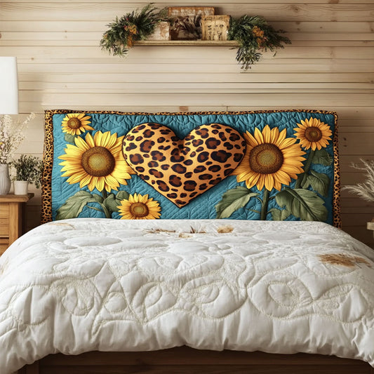 Bold Heart Leopard WN3012003CL Quilted Headboard Slipcover